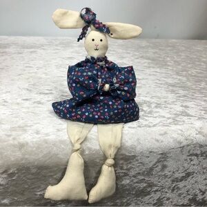 Handmade bunny rabbit rag doll shelf sitter